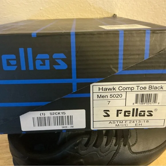 NWT Fellas Unisex Black Work Shoes Composition Toe Sturdy Men’s 7/ Women’s 9 - Picture 6 of 6
